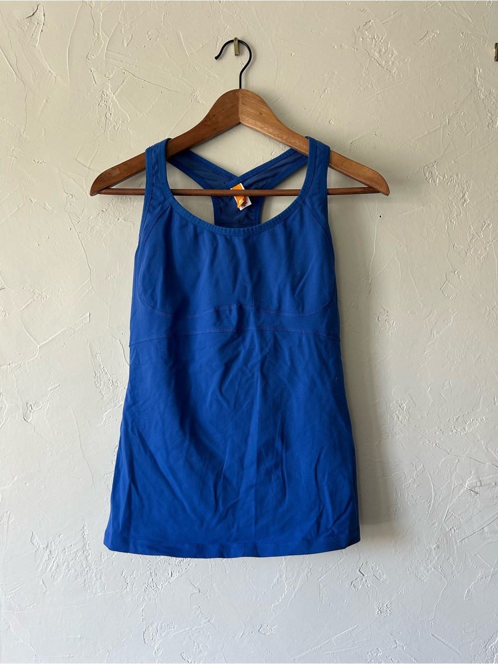 Lucy Royal Blue Cross-Back Athletic Tank Top